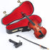 Dselvgvu Wooden Miniature Violin with Stand,Bow and Case Mini Musical Instrument Miniature Dollhouse Model Ornament Home Decoration (5.63"x2.05"x0...