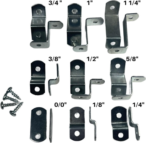 Canvas Clips for Picture Framing screws included 15 per pack ( Choose your offset size ) by E.H.C. (1/8" offset)...