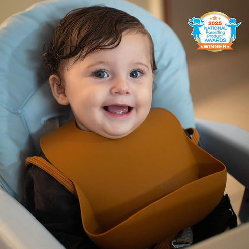 Moonkie Silicone Baby Bibs Set Of 2 | BPA Free Waterproof | Soft Flexible Adjustable Silicone Bibs for Babies & Toddlers(Ether/Muted)...