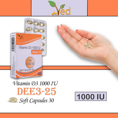 VED Vitamin D3 1000 IU SOFTGEL (15X2)...