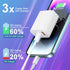 Phone Charger 3Pack 20W Dual Port QC + PD 3.0 Power Adapter PD Fast Wall Charger Block with 1 * 3FT&2 * 6FT C to C Cables Compatible with Phone 15...