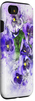 iPhone SE (2020) / 7 / 8 Purple Pansy Flower Phone Case Floral Art Gardening Gift Case...