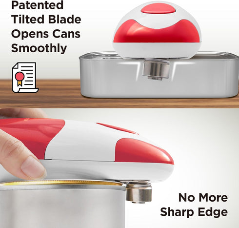 Kitchen Mama Auto Electric Can Opener: Open Your Cans with A Simple Press of Button - Automatic, Hands Free, Smooth Edge, Battery Operated, YES YO...