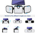 Solar Wall Lights Outdoor,3 Adjustable Head 270° Wide Angle Lighting,Motion Sensor,230 LED 260Lm Flood Lights,IP65 Waterproof for Porch Yard Garag...