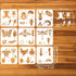 FINGERINSPIRE 9PCS Animal Growth Painting Stencil 7.8x7.8inch Reusable Animal Growth Cycle Stencil Frog Ladybug Stag Beetle Butterfly Bee Dragonfl...