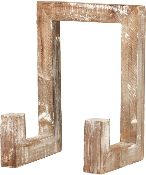 Red Co. 8” Tall Decorative Farmhouse Wooden Display Plate Stand and Art Holder Easel, Brushed Brown...
