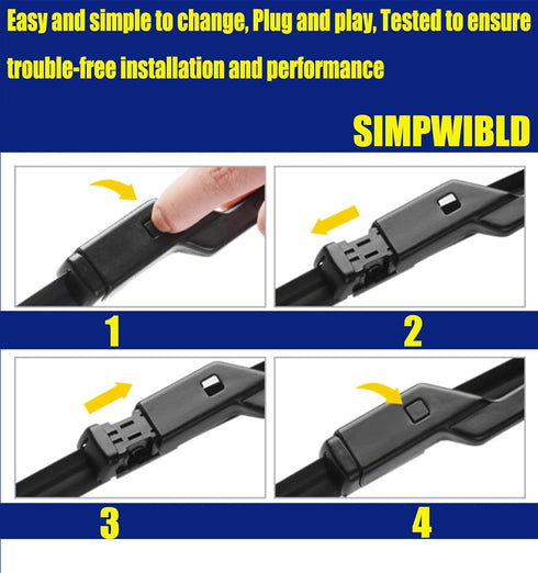 3 Factory Wiper blades Replacement For 2018-2022 Volkswagen Atlas Original Equipment Replacement Windshield Wiper Blades Set 26"+22"+12" (Set of 3...