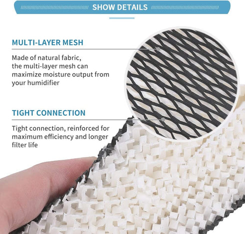 HWF62 Humidifier Filter A for Holmes - Replacement for Holmes Sunbeam Humidifier Filter A, Replaces HWF62 HWF62CS HWF62D SF212, Fits Humidifier Models SCM1100, SCM1701, SCM1702, SCM1762 (4 Pack)