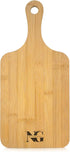 Mini Bamboo Cutting Board with Juice Groove and Handle (8.75inch x 4.25inch); Rounded Bamboo Cutting Board Vegetable Chopping Board Great for Cutt...