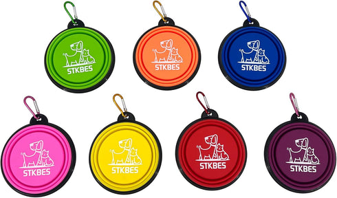 Collapsible Dog Bowl, 6 Pack, Portable, Safe, Reusable, Suitable for Indoor and Outdoor Use...