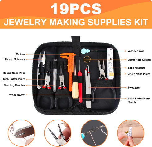 Zhushan Jewelry Making Supplies Kit,Jewelry Making Tools Set for Jewelry Crafting and Jewelry Repair...