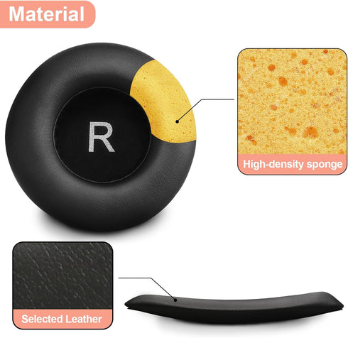 K550 Replacement Ear Pads+Headband Compatible with Akg k550 Ear Cushions Cover k551 Earpads k553 Headphones Memory Foam Ear Pads......