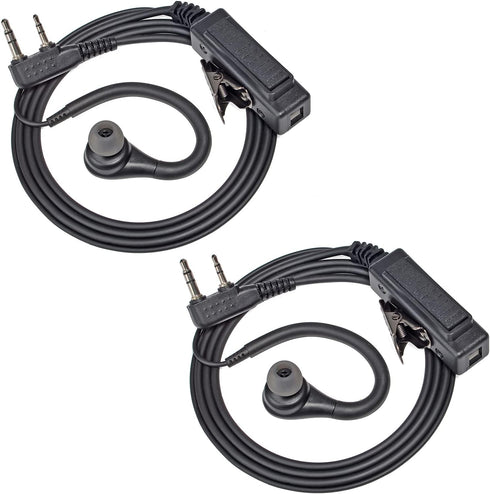 Walkie-Talkie Headset, G Shape Earpiece with PTT and Mic for BaoFeng UV-5R 5RA 5RB 5RC 5RD 5RE 5REPLUS 3R+ Kenwood Retevis Two Way Radio Accessori...