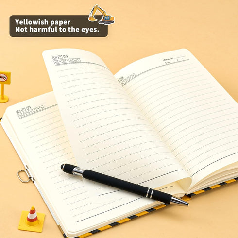 WERNNSAI Luminous Truck Journal - Boys Notebook for Kids Birthday Christmas Gift Diary with Lock School Travel Journal Hardcover A5 Private Secret...