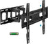 Full Motion TV Mount with Height Adjustment, TV Wall Mount Most 26-65 Inch Flat and Curved TV, Wall Mount TV Bracket Swivel Tilt Extension Levelin...