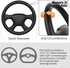 SEG Direct Genuine Leather Steering Wheel Cover, Stitch On Wrap, for 14 1/2-15 inches Round and D-Type Steering Wheels, Black...