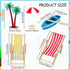 25 Pcs Beach Miniature Dollhouse Decoration, Umbrella Palm Chair Miniature Toys Garden Decorations Dollhouse Outdoor Accessories Beach Decorations...