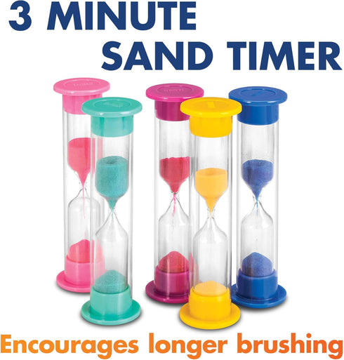 Practicon Child Deluxe Dental Care Kit, Travel Size Bundle w/Toothbrush, Crest Toothpaste, Floss, Lip Balm and Sand Timer, TSA Friendly Kids Oral ...