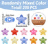 Craftdady 200pcs Transparent Random Mixed Colors Acrylic Star Spacer Beads 12x11mm Round Bead Inside Plastic Loose Charms with 2mm Hole for DIY Je...