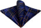 S&W SHLAX&WING Men's Pocket Square Blue Orange Geometric Large 12.6"...