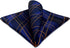 S&W SHLAX&WING Men's Pocket Square Blue Orange Geometric Large 12.6"...
