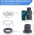 Rain Barrel Spigot Kit, PVC Water Barrel Diverter Kit with Bulkhead Fitting Hose Faucet Adapter and Thread Seal Tape For Water Tanks, Aquariums, T...