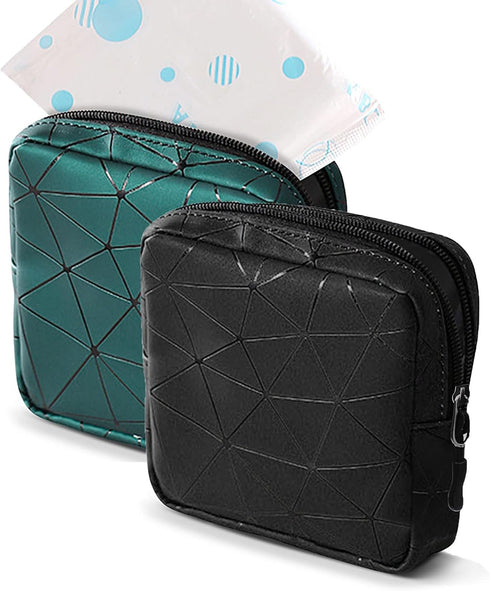 Sanitary Napkin Storage Bag,Leather Waterproof Feminine First Period Bag for Teen Girls Women,Menstrual Cup Pouch Sanitary Napkin Pads Storage Bag...