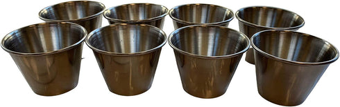Stainless Steel Sauce Cups 2.5 oz Ramekins for Condiments Dipping Portions (8)...
