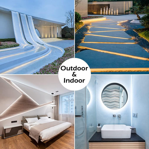 LED Strip Light Accessories Set for Extension Installion, Backup Accessories, Power Cable LED Strips (Including 2 US. Power Cord, 4 Pins, 4 End Ca...