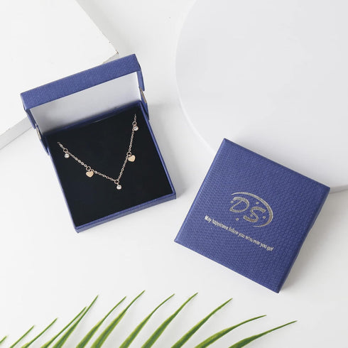 DS Simple Charm Anklet for Women?14k Rose Gold plating Beach Dainty Cute Tiny Adjustable Stainless steel ankle bracelets Personalized Foot chain J...
