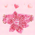 Lionheart Glory Dog Collar, Pink Dog Collar with Flower, Cute Floral Pattern Pet Collar Adjustable Dog Collar for Large Dogs...