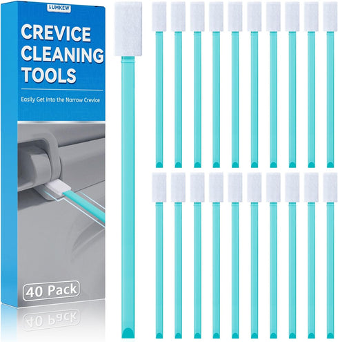40pcs Crevice Cleaning Brush Tool, Disposable Toilet Brush for Toilet Seat Gaps, Crack and Crevice Cleaner Tools, Blue...