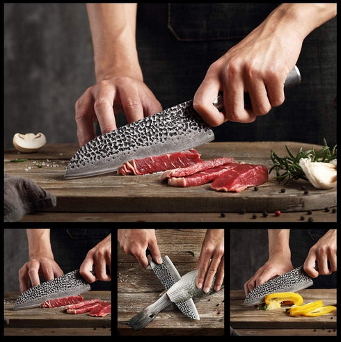 ENOKING 7" Professional Chef Knife – High Carbon Stainless Steel, Ultra-Sharp Japanese Kitchen Knife for Precision Cutting, Ergonomic Handle for B...