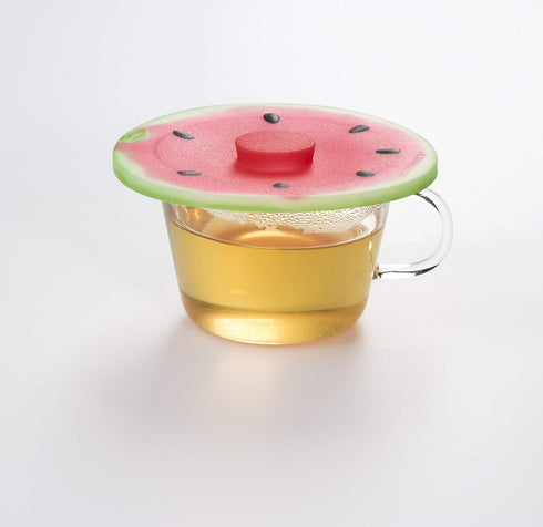 Charles Viancin - Set of 2 Watermelon 4” Silicone Drink Covers - Airtight Seal on Any Smooth-Rimmed Glass, Keep Drinks Cool or Hot - BPA-Free - Ov...