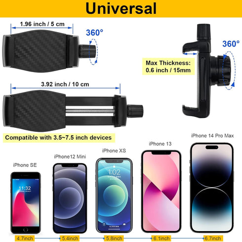 Magnetic Phone Holder,Heavy Duty Phone Mount for Truck/Tractor/Forklift/Boat/Motor Vehicles,Fit 3.5~7.5" iPhone/Nexus/Smartphone,360°Adjustable Ar...