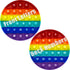 Rainbow Circle Shaped Pop Bubble Fidget Toy with Letters and Numbers, Xmas Gift Sensory Toy with Alphabets Kids Birthday Party Classroom Prize Str...