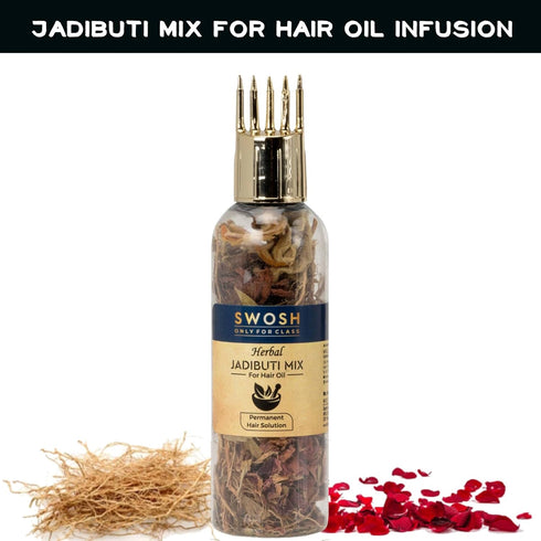 SWOSH Ayurvedic Herbal Hair Oil Mix 2 Combo Bottle with Healthy Hair Packed with Goodness of Ayurvedic Natural Dried Herbs For Oil Infusion Made I...