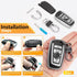 for BMW Keychain with Leather Keychain, Advanced Soft TPU Surface Grain Key Fob Holder for Classic Style BMW Smart Key(Silver)...