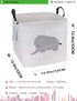 LANGYASHAN Square Storage Baskets Waterproof Canvas Children Laundry Nursery Hamper for Shelves Gift Baskets Toy Organizer Room Decor (Elephant)...