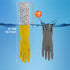 18.5inch Rubber Gloves Waterproof polyester Household Cleaning Gloves For DishWashing,Gardening,Painting(Medium)...