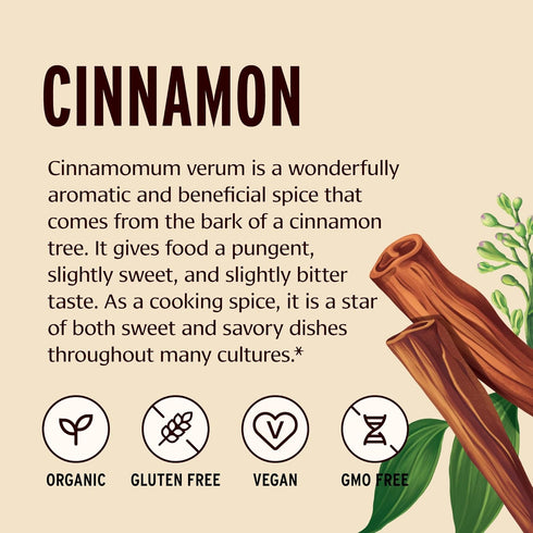 Banyan Botanicals Organic Cinnamon Powder – Ceylon Cinnamon (Cinnamomum verum) – Delicious Cooking Spice that Supports Healthy Digestion* – Spice ...