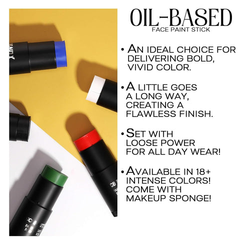 CCbeauty Brown Face Paint Stick,Face Painting Kit,Professional Oil Based Body Paint,Non Toxic SFX Makeup For Deer Elk Bear Halloween Costume Cospl...