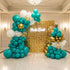 Teal Balloon Garland Kit with Gold Butterflies – Turquoise, Blue and Green, White & Gold Balloons in 18", 12", 5" Sizes – for Graduation, Baby Sho...