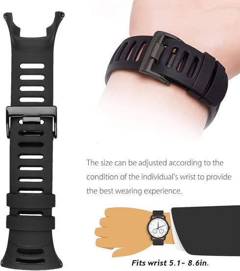 Replacement Suunto Ambit Watch Band Strap – Premium Watchband for Suunto Ambit 3 Peak, 3 Sport, 3 Run, 2R, 2S, 2, and 1 – Screwdriver Included...