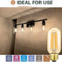 Leools T45 LED Bulb,8W E26 LED Bulb Dimmable Equivalent E26 Bulb 75 Watt,Amber Warm White 2700K E26 Edison Bulb T14,AC120V,700lm,CRI90,Amber Glass...