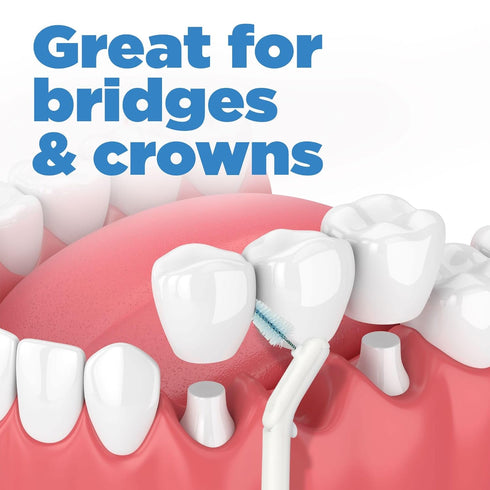GUM Proxabrush Go-Betweens Refills - Tight - Compatible with GUM Permanent Handle -Reusable Interdental Brushes for Tight Teeth - Soft Bristled De...