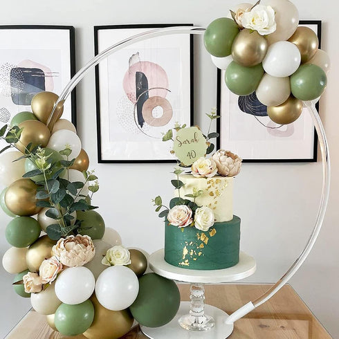 60 Pcs White Sage Green Balloons Latex Balloons with Artificial Eucalyptus Leaves Confetti Balloons for Birthday Baby Bridal Shower Wedding Party ...