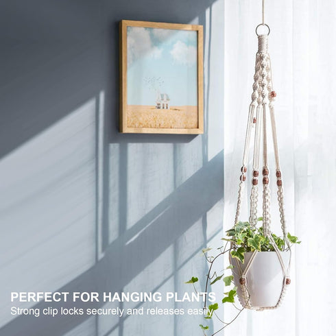 12 Pack S Hooks for Hanging, 3.5 inch Safety Buckle Design Heavy Duty Metal Black S Hooks for Hanging Plants, Pots, Pans, Cups, Clothes, Towels, B...