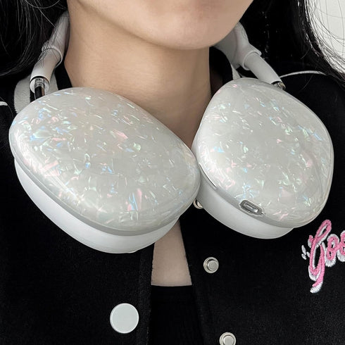 for Cute Glitter Airpods Max Case with Cleaner Kit, Anti-Scratch Shell Pattern Ear Pad Case Cover/Ear Cups Cover/Headband Cover for AirPods Max Co...