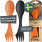 Light My Fire Spork Original 3-in-1 Camping Spoon Fork Knife Combo Reusable Travel & Camping Utensils Lunch Spork Outdoor Backpacking Hiking Picni...